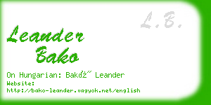 leander bako business card